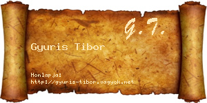 Gyuris Tibor névjegykártya